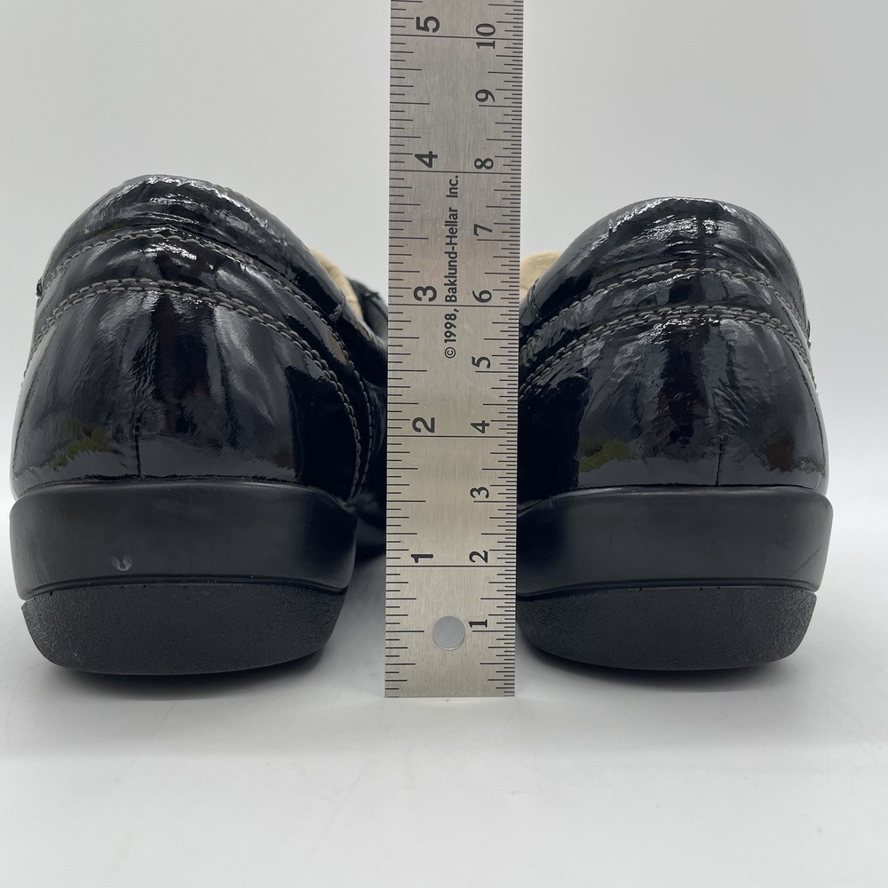 Clarks Everyday Womens 9W Shoes Black Patent Leather Comfort 83394 Hook & Loop - Picture 5 of 12